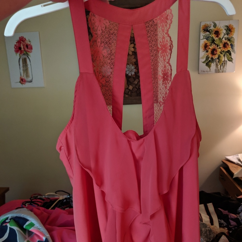 Coral tank top